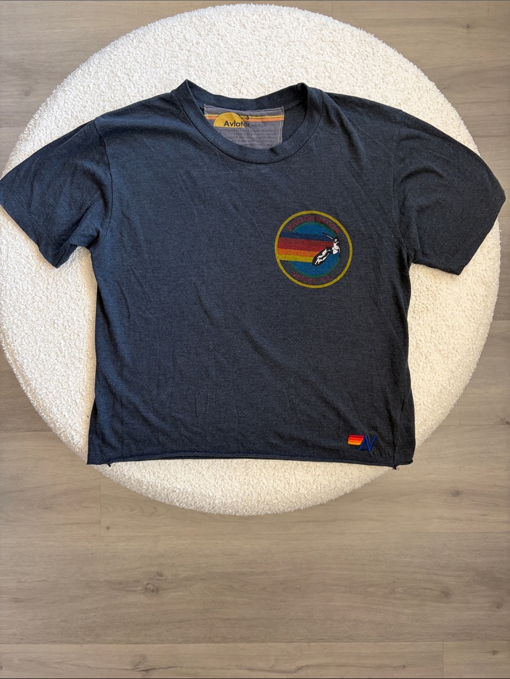Aviator Nation Charcoal Navy Short Sleeve Tee